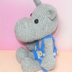 PDF Hippo Crochet Pattern, Hippo Amigurumi, Amigurumi Pattern, Hippo Plush, Hippo Plushie, Hippo Toy, Crochet Hippo Toy, Hippopotamus, image 3