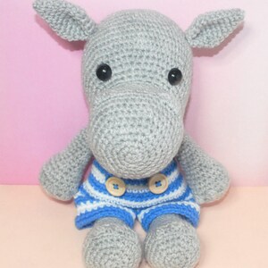 PDF Hippo Crochet Pattern, Hippo Amigurumi, Amigurumi Pattern, Hippo Plush, Hippo Plushie, Hippo Toy, Crochet Hippo Toy, Hippopotamus, image 4