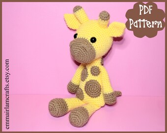 Giraffe Crochet Pattern, Giraffe Amigurumi, Amigurumi Pattern, Giraffe Plush, Giraffe Plushie, Giraffe Toy, Crochet Toy,