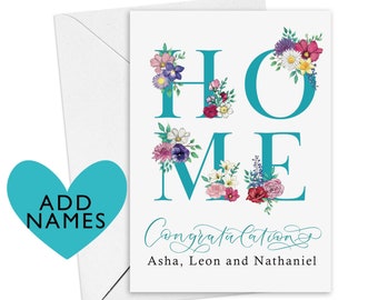 Tarjeta personalizada de nueva vivienda