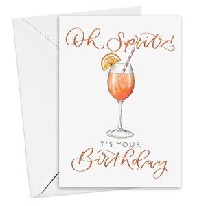 Carte d'anniversaire Aperol Spritz - Oh spritz, c'est votre anniversaire
