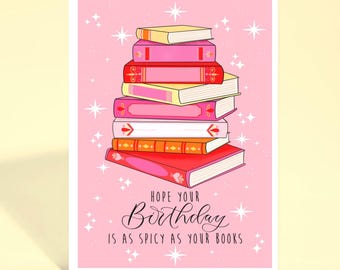 Spicy Books Birthday Card: Faerie Smut Lover, Recycled Card