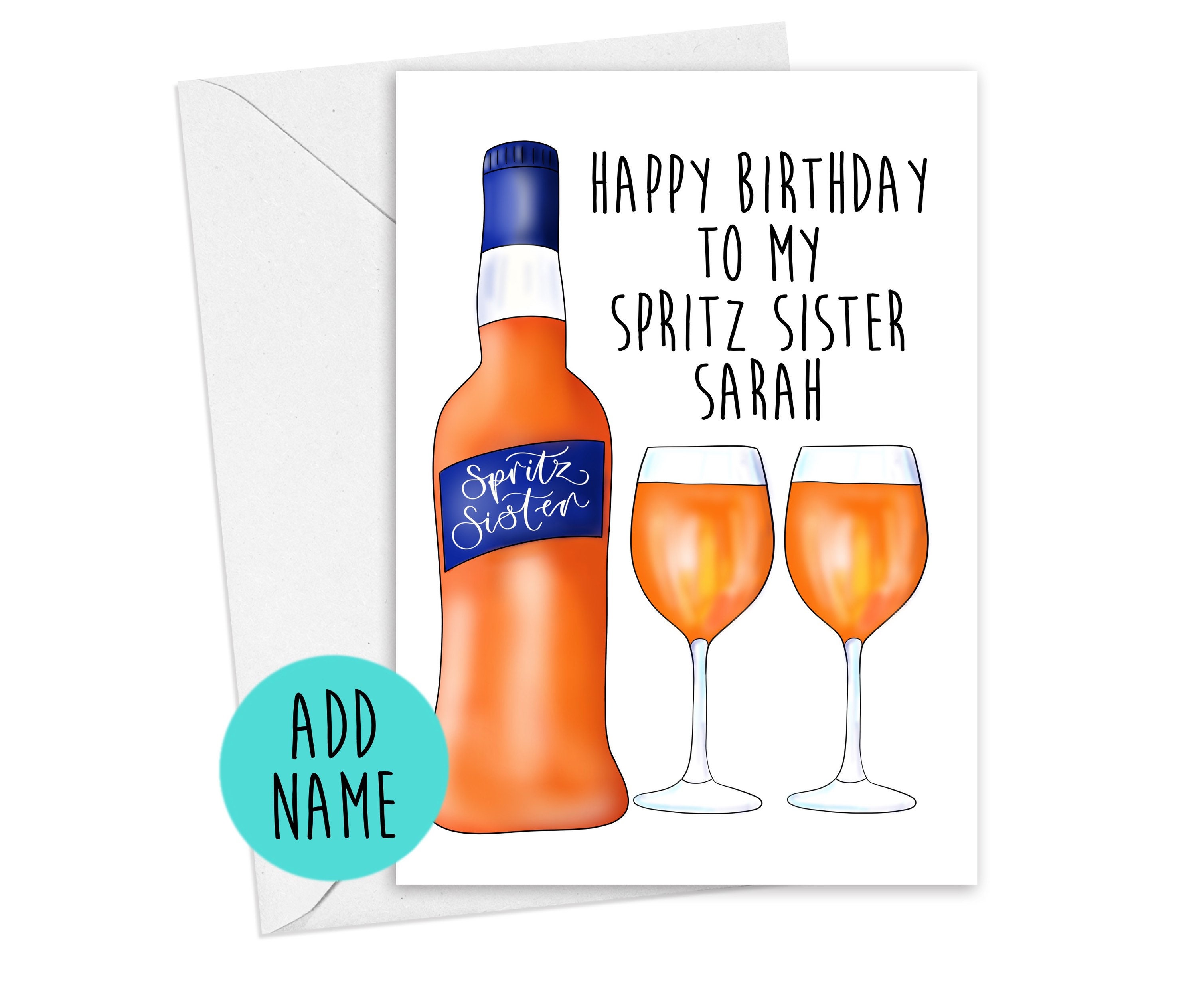 Personalised Aperol Spritz Birthday Card Happy Birthday To Etsy