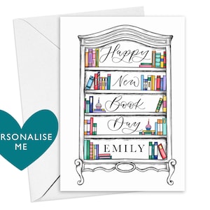 Verjaardagskaart voor boekenliefhebber - gelukkige nieuwe boekendag - verjaardagskaart voor boekenwurmen