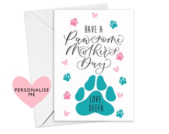 Mother’s Day card from the dog | Mother’s Day card from the cat | Have a pawsome Mother’s Day
