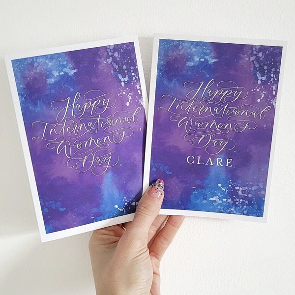 Happy international women’s day card - personalised International womens day card