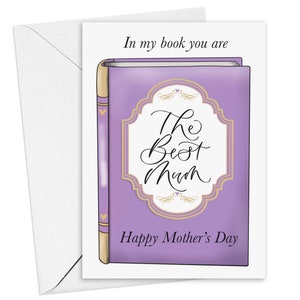 Mother’s Day card  | in my books you are the best mum. Happy mother’s day