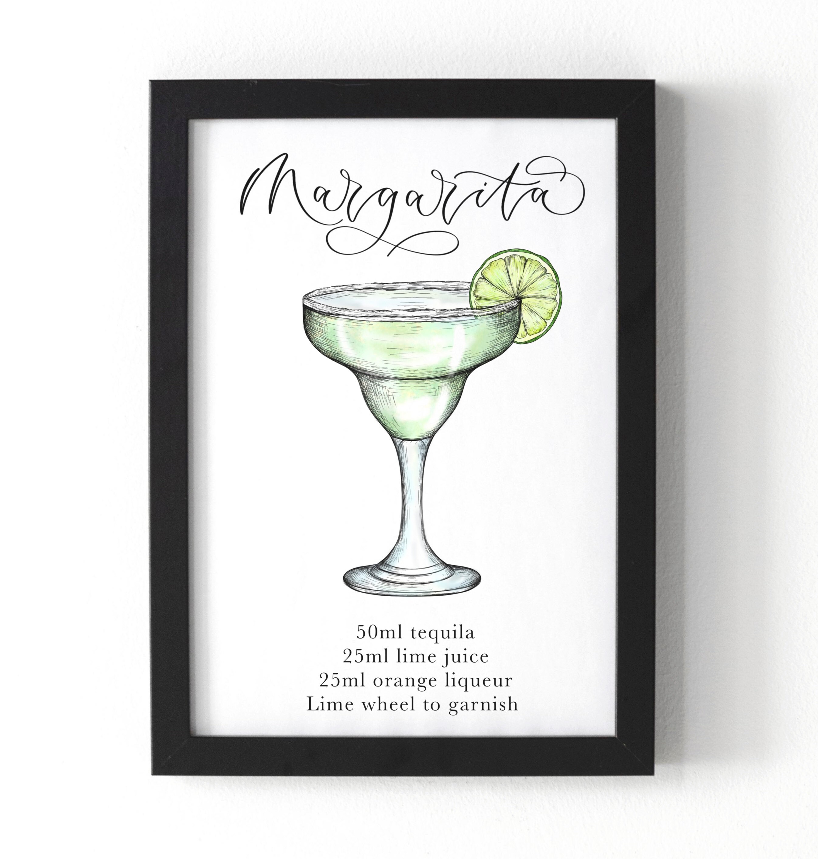 Impression cocktail Margarita avec recette - Impression cocktail classique