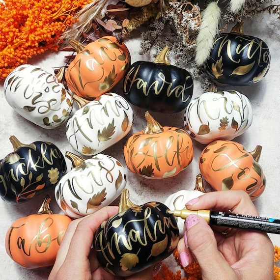 福袋 - Pumpkin Personalised Hand-painted Mini Calligraphy 招待状