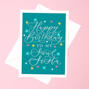 Soul sista Geburtstagskarte - Happy birthday to my soul sista