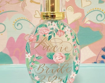 Hand Engraved Perfume Bottle: Personalized Refillable 50ml, bottle included