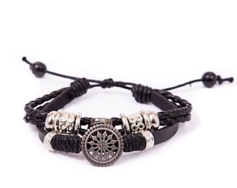 Mens Bracelet / Boho Jewelry / Gift For Men / Boyfriend Gift / Mens Leather Bracelet / Mens Bracelet Leather / Mens Jewelry / Bracelet Homme