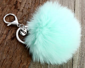 Pom Pom Bag Charm // Handbag Pom Pom Charm // Fur Handbag Charm // Pompom Bag Charm // Furry Bag Charm // Fur Fob // Faux Fur Charm