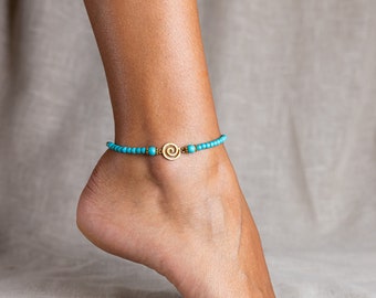 Türkis Anklet // Türkis Anklet für Frauen // Frauen Anklet // Frauen Anklet Armband // Fußkettchen für Frauen // Strand Fußkettchen