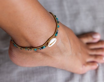 Turquoise and green Anklet // Turquoise and Anklet For Women // Women Anklet // Women Anklet Bracelet // Anklets For Women // Beach Anklet