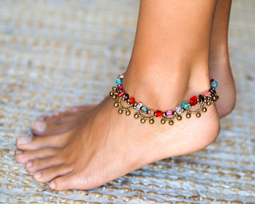 String Anklet // Hippie Anklet // String Ankle Bracelet for Women // Beach  Anklet // Tobillera // Bracelet Cheville Femme // Boho Jewelry 
