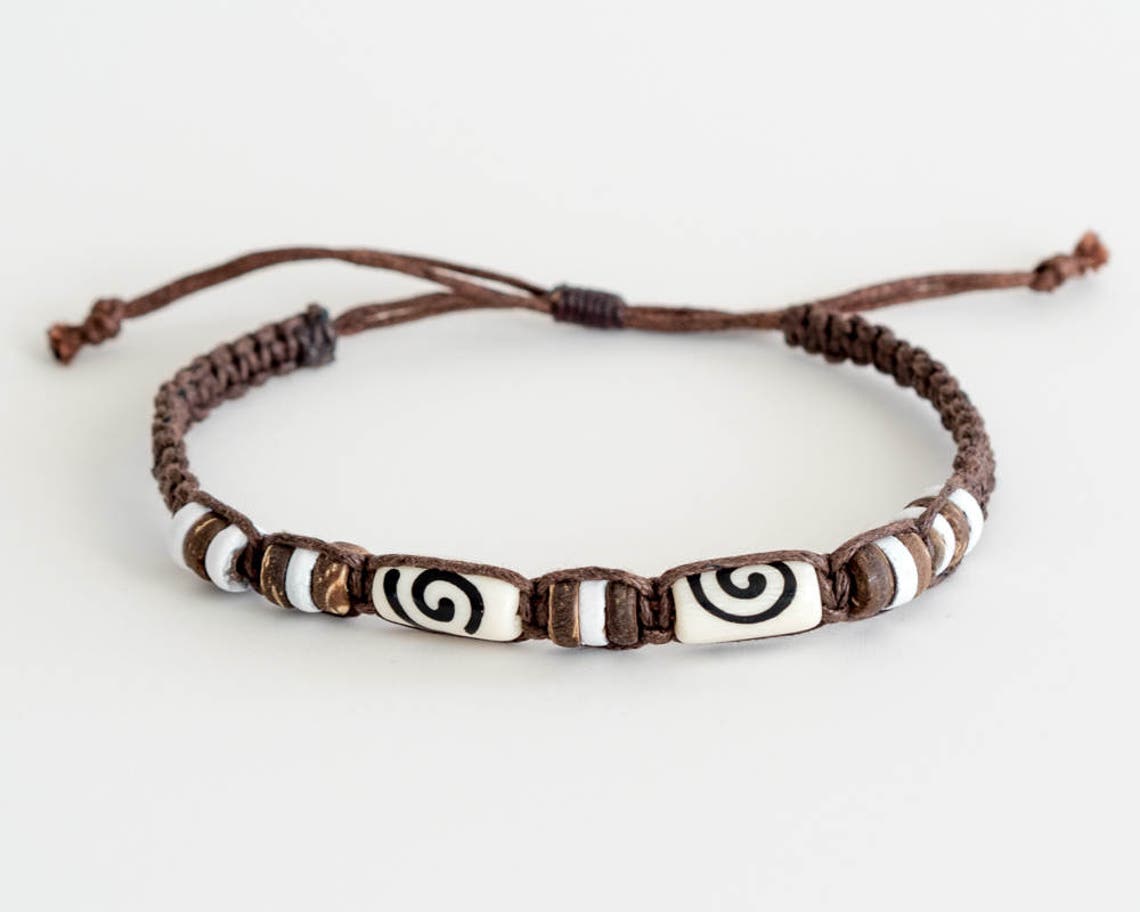 Wooden Bracelet // String Bracelet // Thread Bracelet // Men Etsy