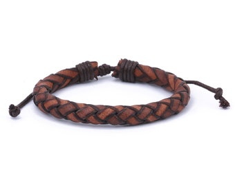 Men's Braided Leather Bracelet / Boyfriend Gift / Braided Bracelet / Mens Bracelet Leather / Bracelet Homme / Mens Leather Bracelet