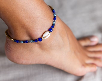 Blue Anklet // Blue and Anklet For Women // Women Anklet // Women Anklet Bracelet // Anklets For Women // Beach Anklet