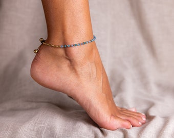 Sky Blue Anklet // Sky Blue Anklet For Women // Women Anklet // Women Anklet Bracelet // Anklets For Women // Beach Anklet