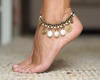 Silver Boho Gypsy Coin Anklet Ankle Bracelet Foot Chain Women JewelryB_cd 