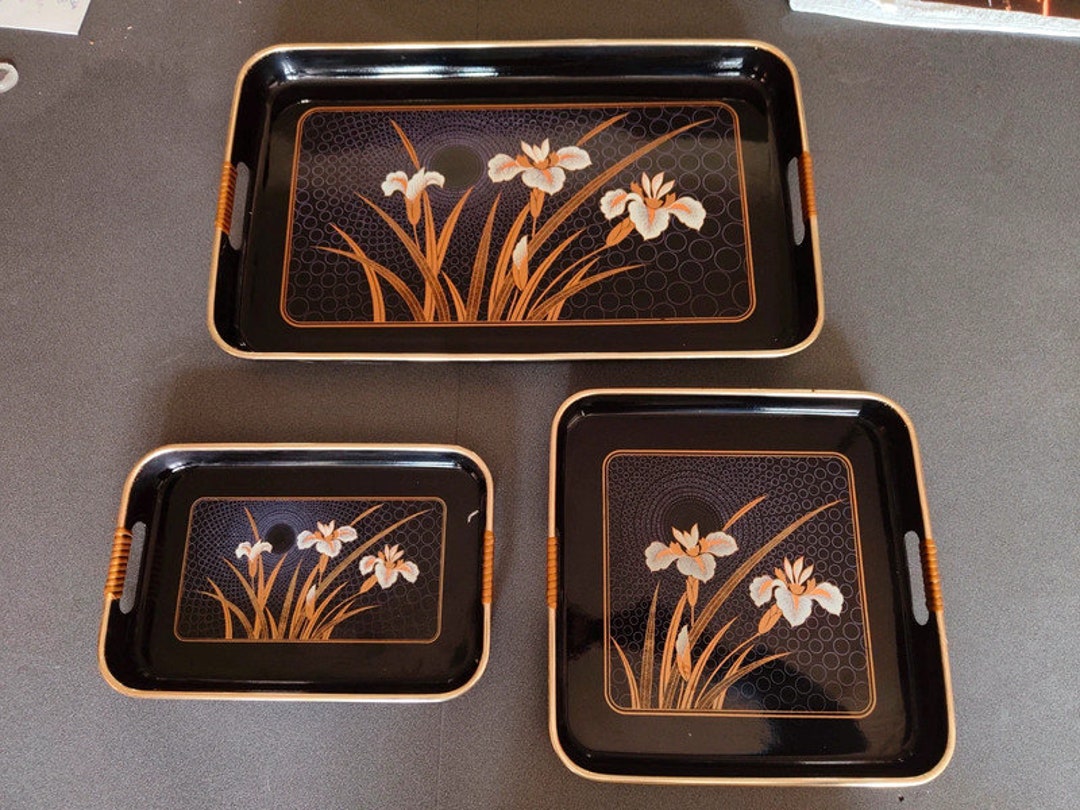 Japanese Vintage Serving Nestling Trays Etsy
