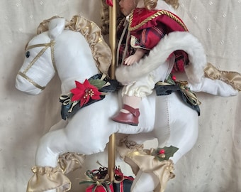 Vintage 1998 Brass Key “melissa Jane” Porcelain Christmas Doll