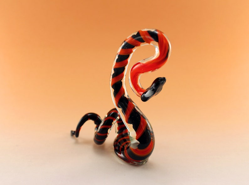 Glass Snake Art Glass Home Decor Glass Cobra Fused Glass Cobra Etsy