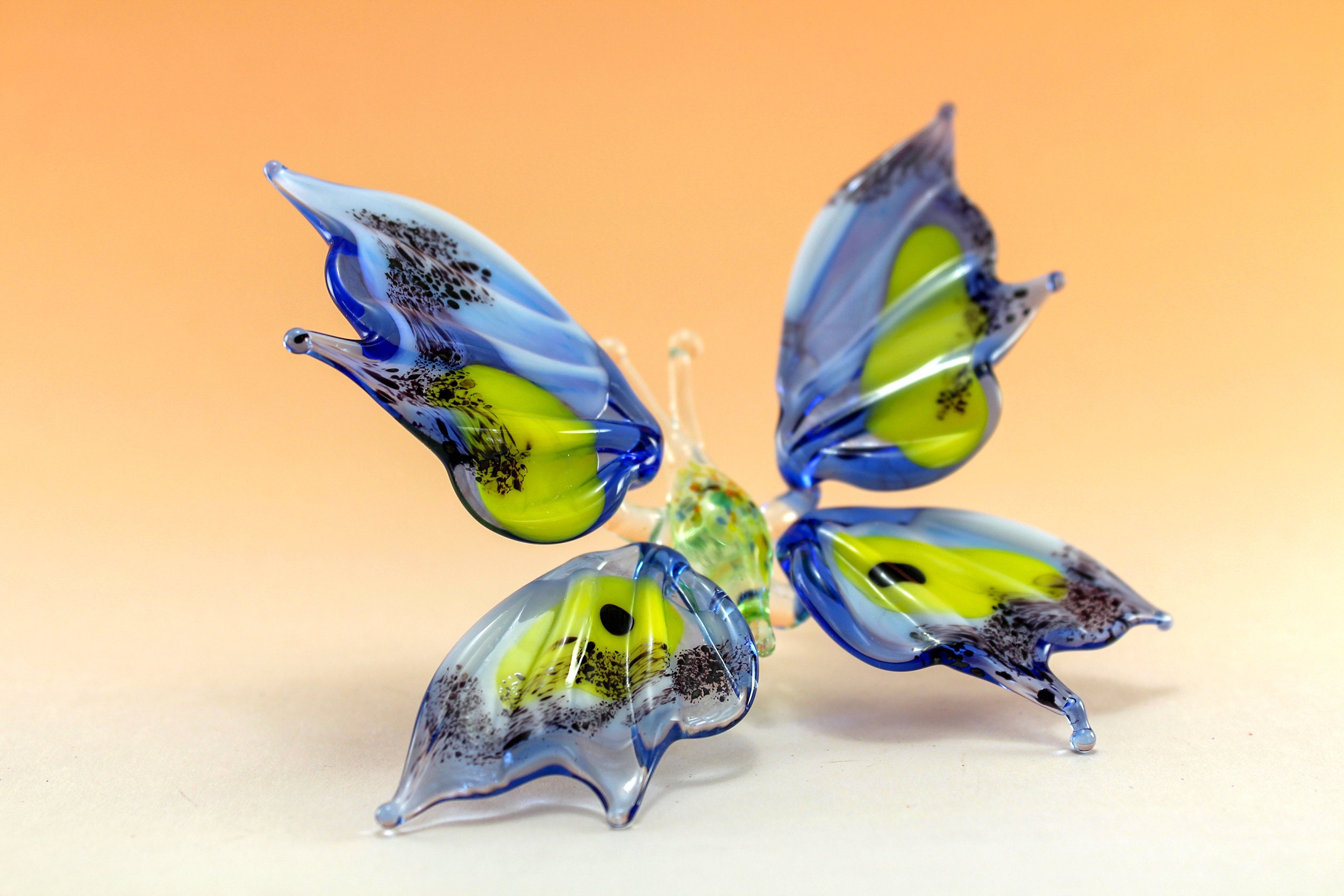 Glass Butterfly Glass Animals Hand blown glass Etsy