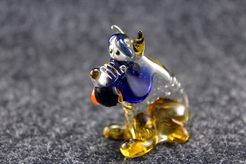 Glass Dog Glass Animal Sculpture Glass Figurine Glass Figure Glass Animals Glass Figurines Glass Figures Dog n31