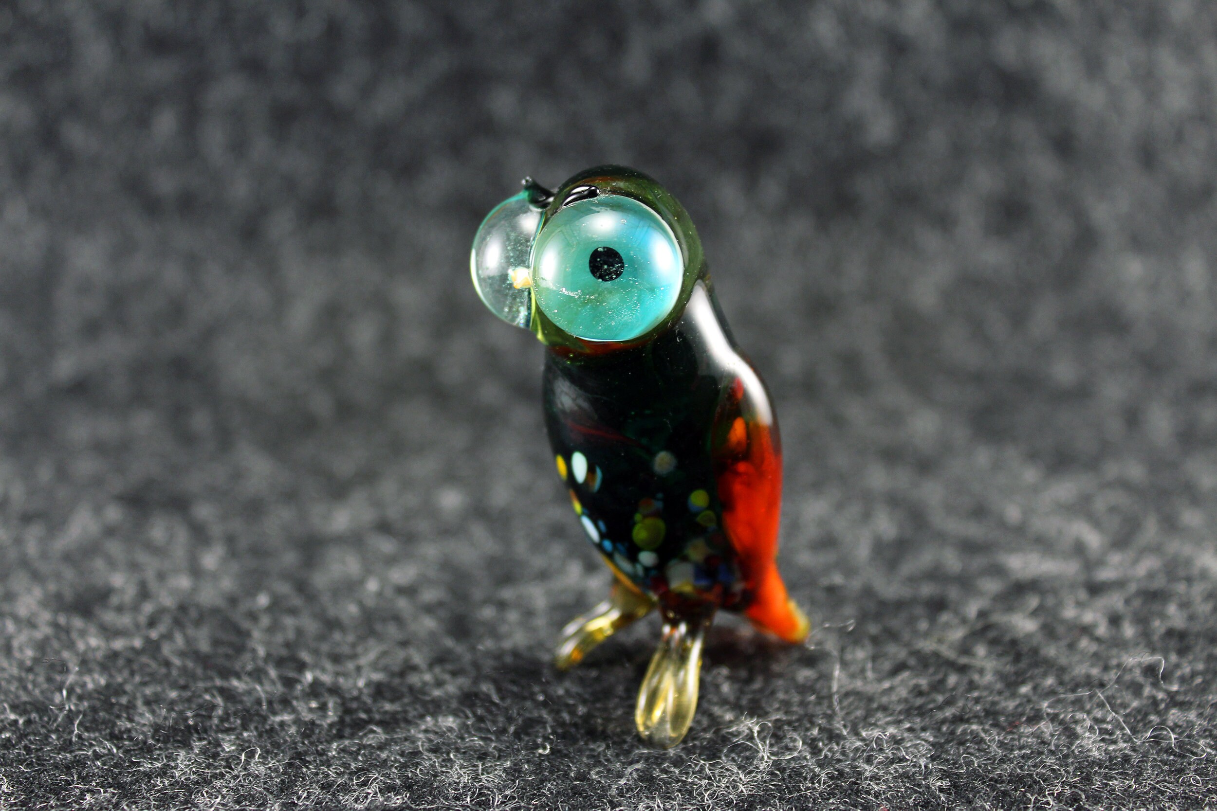 Glass Animals Glass Figurine Glass Owl Etsy
