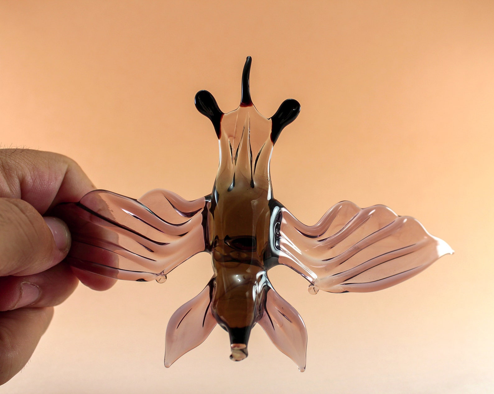 Glass suncatcher Bat Glass animals Blown glass Bat Etsy