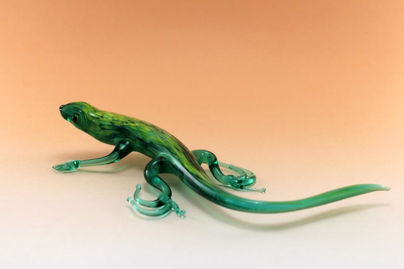 Glass lizard Glass animals Art glass Etsy