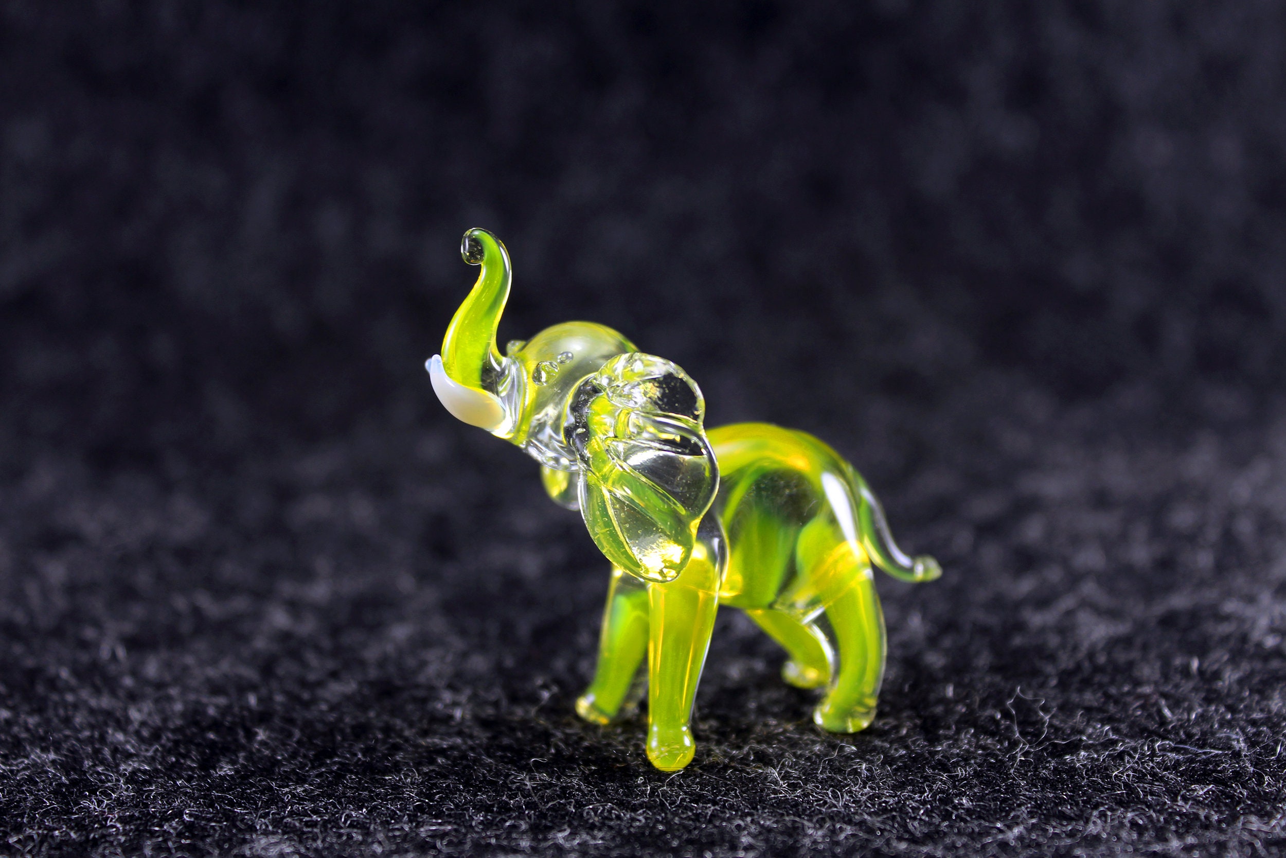 Glass elephant art glass home decor glass elephant fused glass Etsy