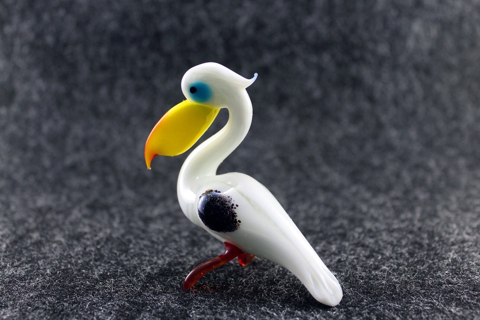 Glass Pelican figurine Glass animals Glass figurine Etsy