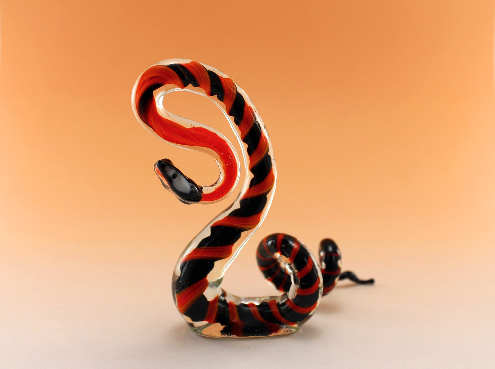 Glass Snake Art Glass Home Decor Glass Cobra Fused Glass Cobra Etsy