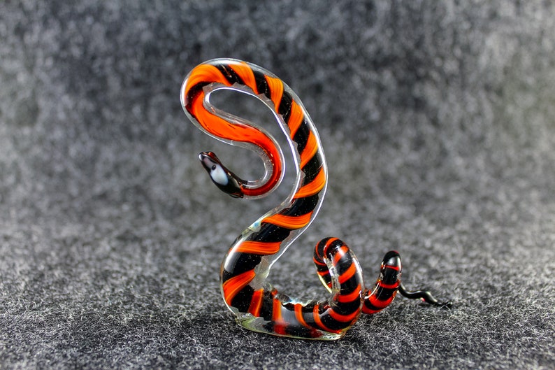 Glass Snake Art Glass Home Decor Glass Cobra Fused Glass Cobra Etsy
