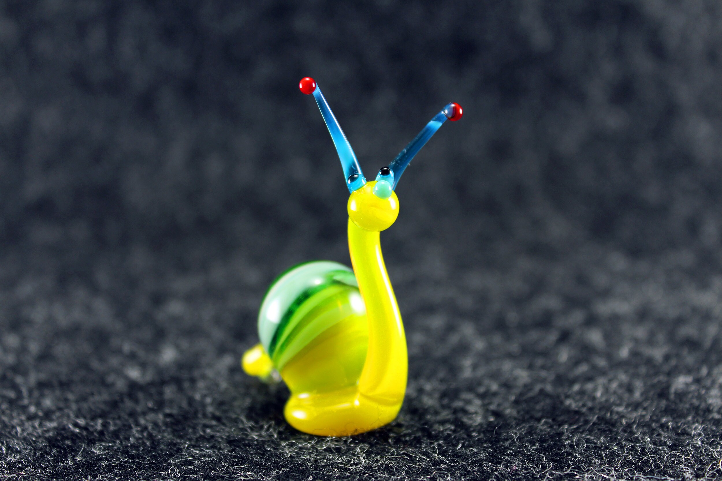 Glass snail art glass home decor terrarium decor fused Etsy