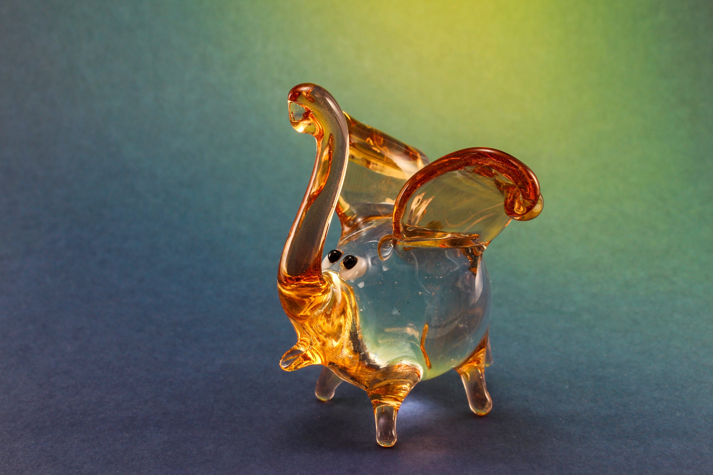 Lampwork Glass elephant art glass home decor glass elephant Etsy