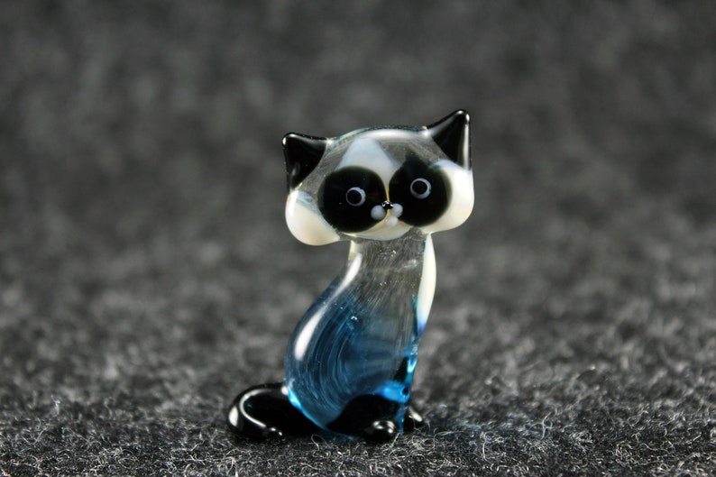 Glass Cat Figurine Glass Cat Glass Animal Sculpture Glass Figurine Glass Figure Glass Animals Glass Figurines Glass Figures Cat