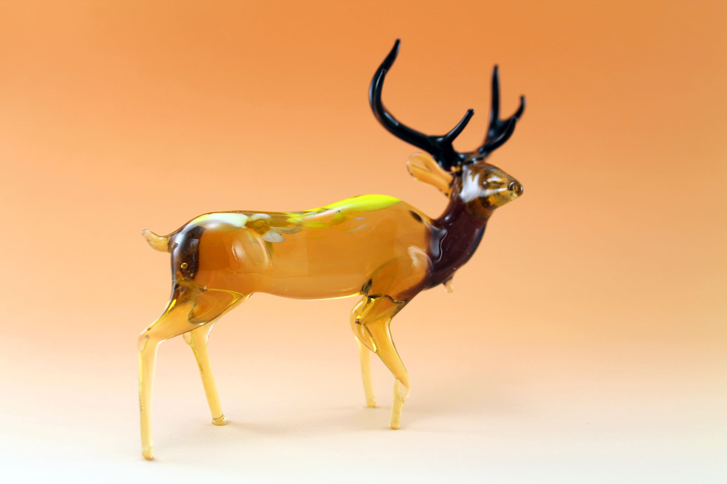 Color Glass. deer Figurine. deer. Figurine. Glass Figurine. Etsy