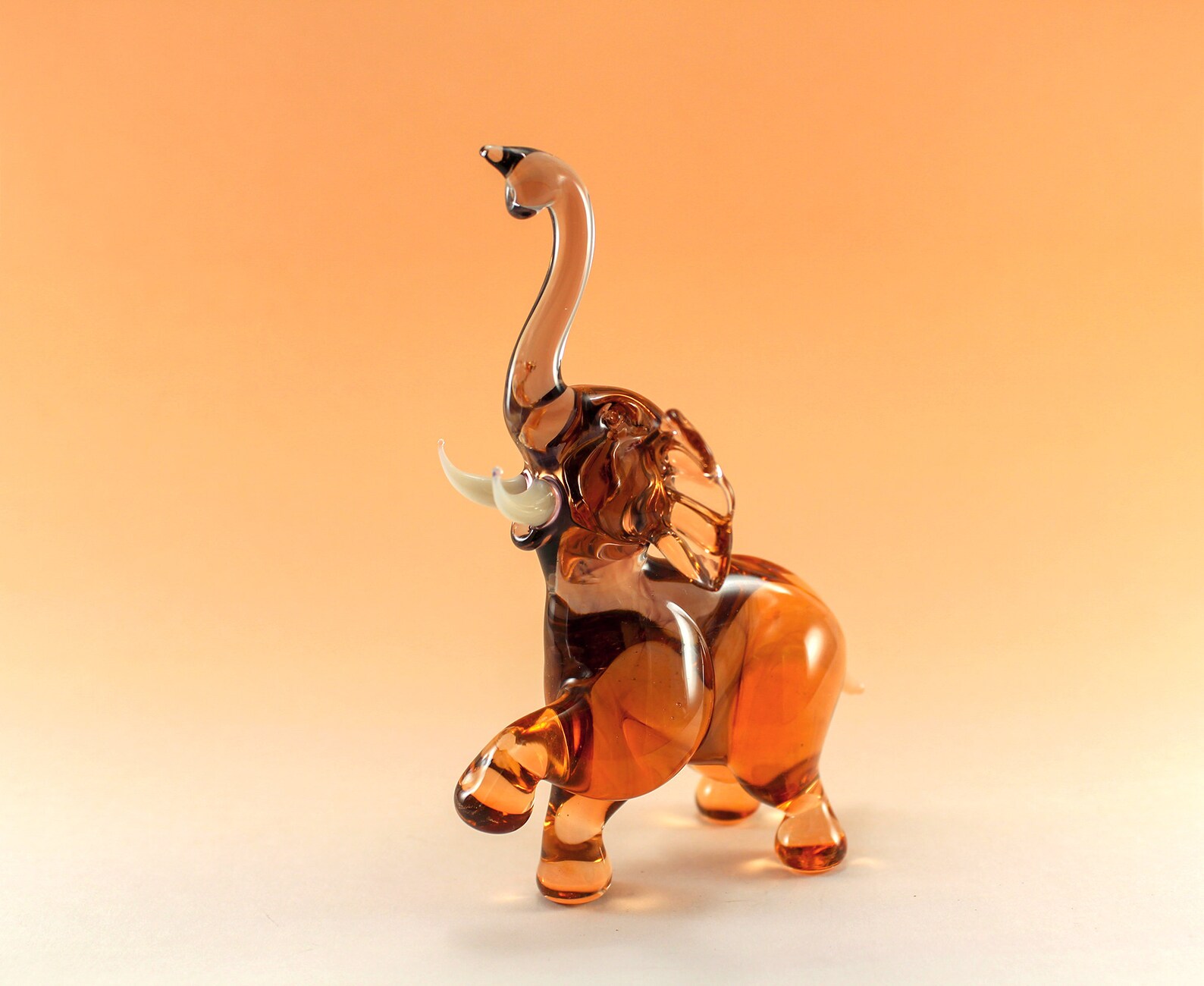 Glass elephant art glass home decor glass elephant fused glass Etsy