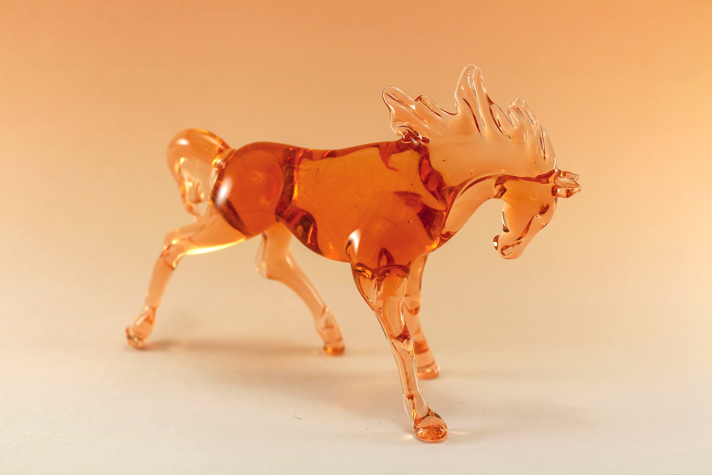 Glass horse art glass home decor glass horse fused glass horse Etsy