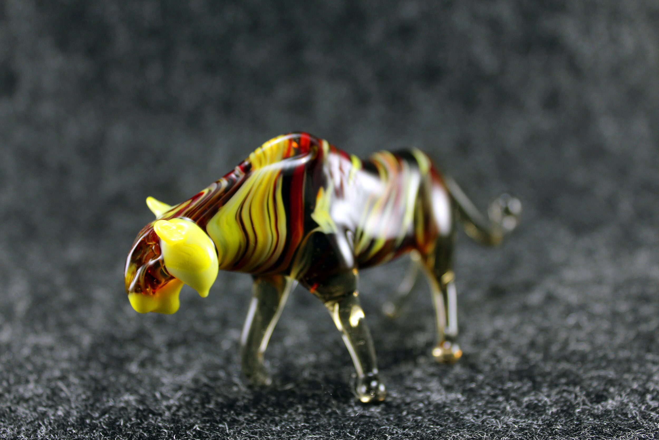 Glass tiger glass figurine home decor fused glass tiger Etsy