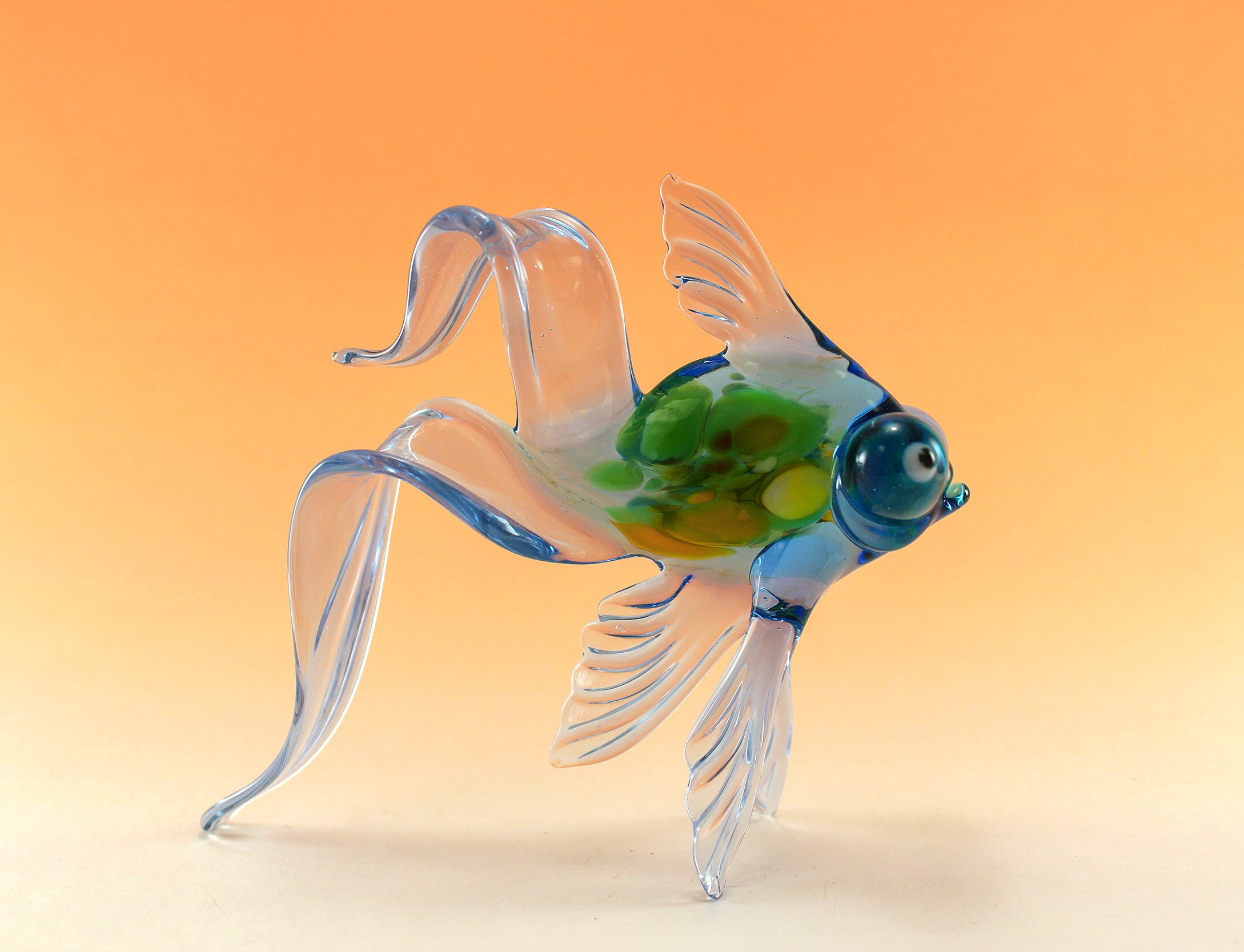 Stained glass fish.art glass fish.home decor.glass fish.fused Etsy