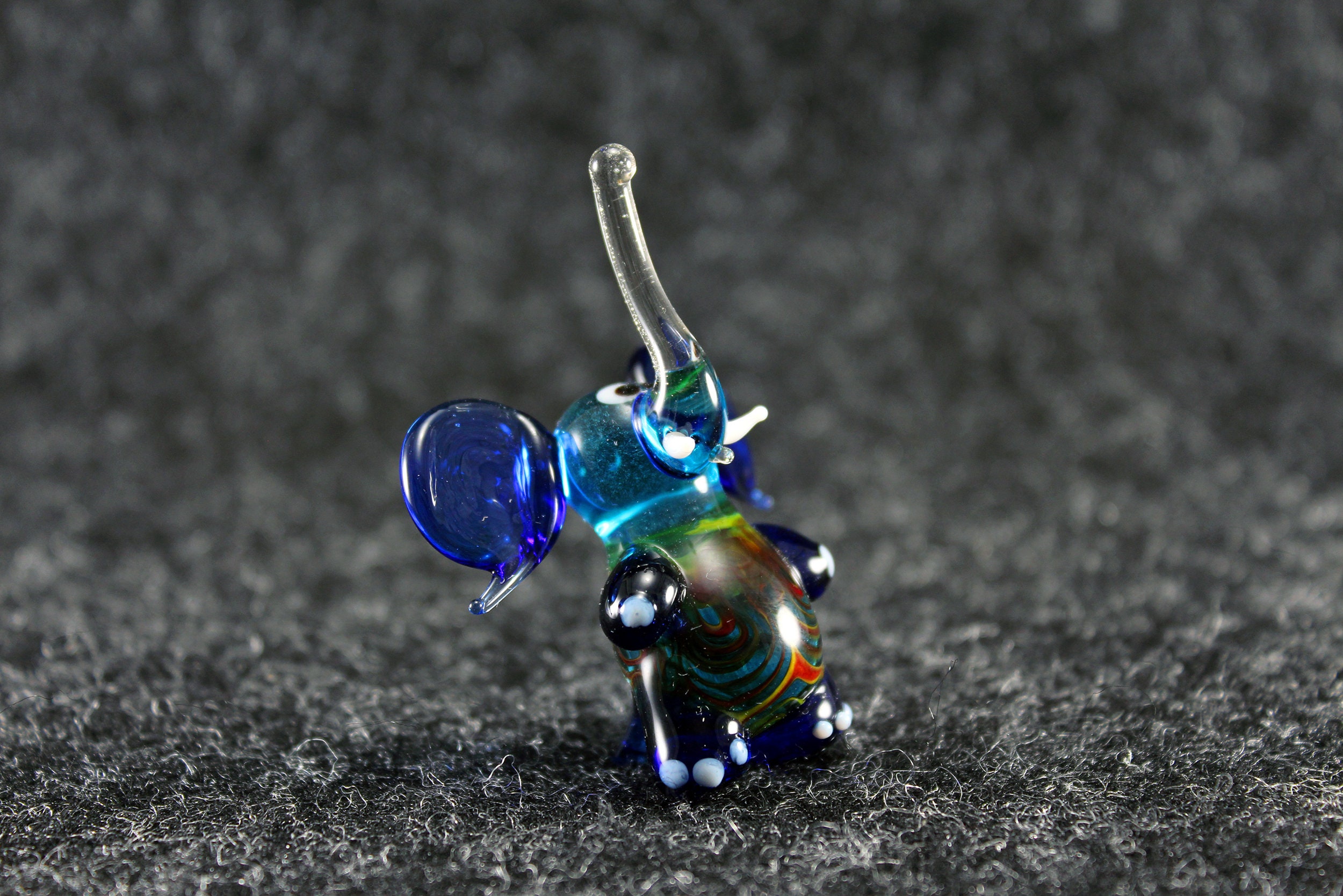 Glass elephant art glass home decor glass elephant fused glass Etsy