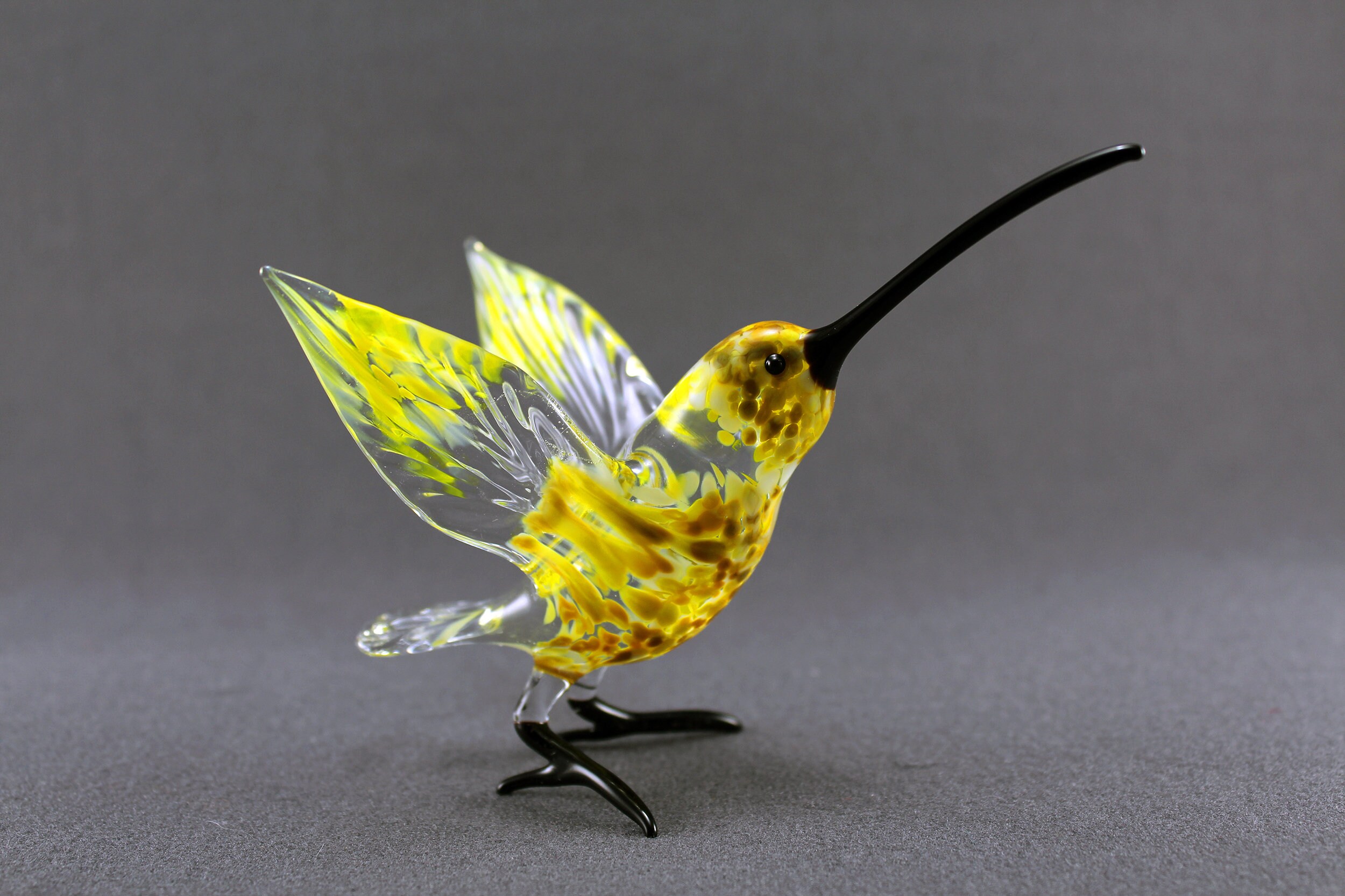 Glass bird art glass bird home decor glass birds fused glass | Etsy