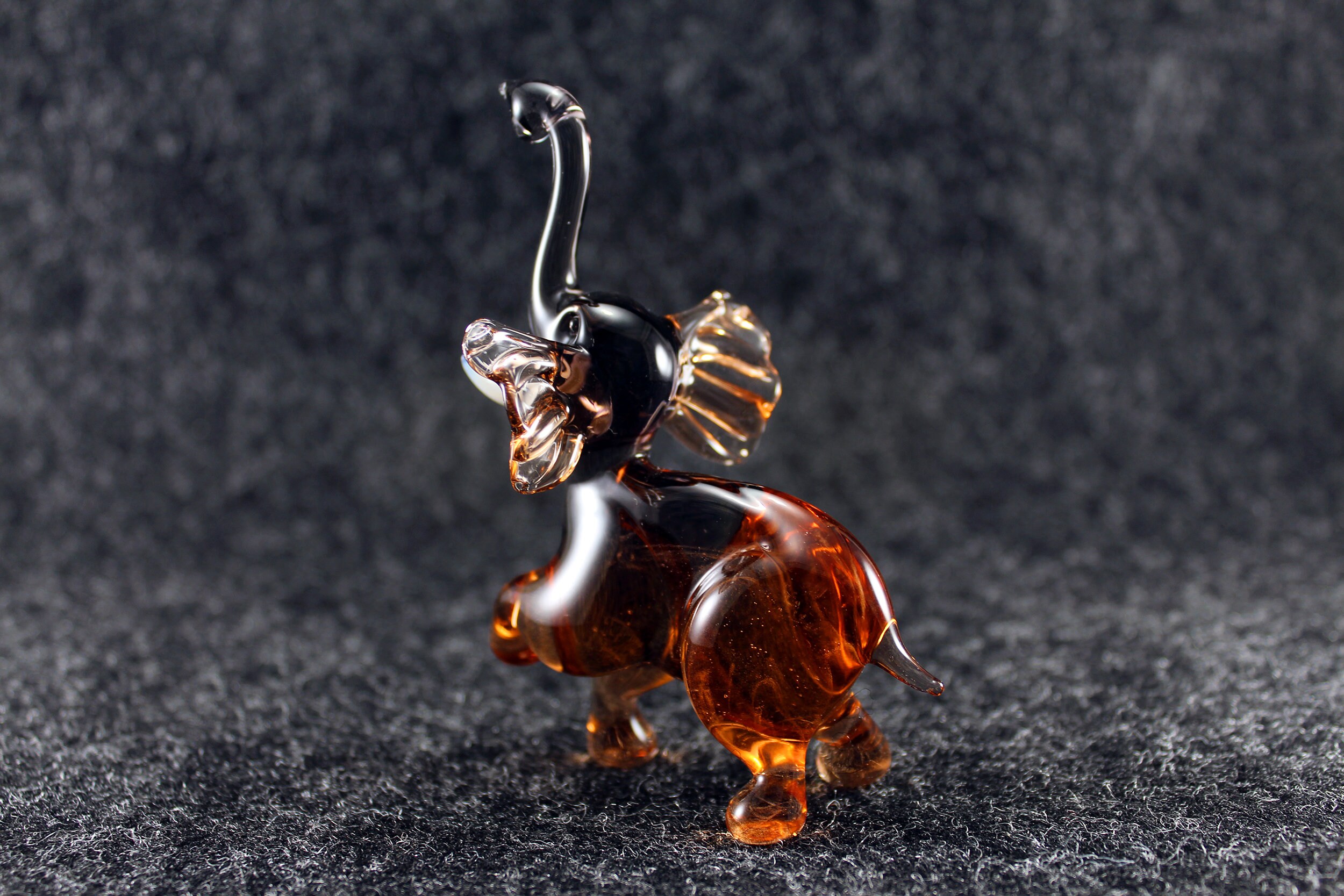 Glass elephant art glass home decor glass elephant fused glass Etsy