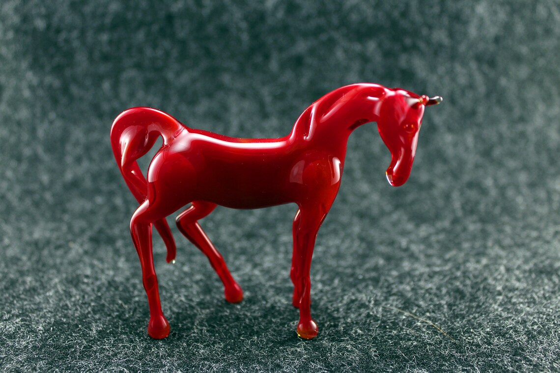Glass horse art glass home decor glass horse fused glass horse Etsy