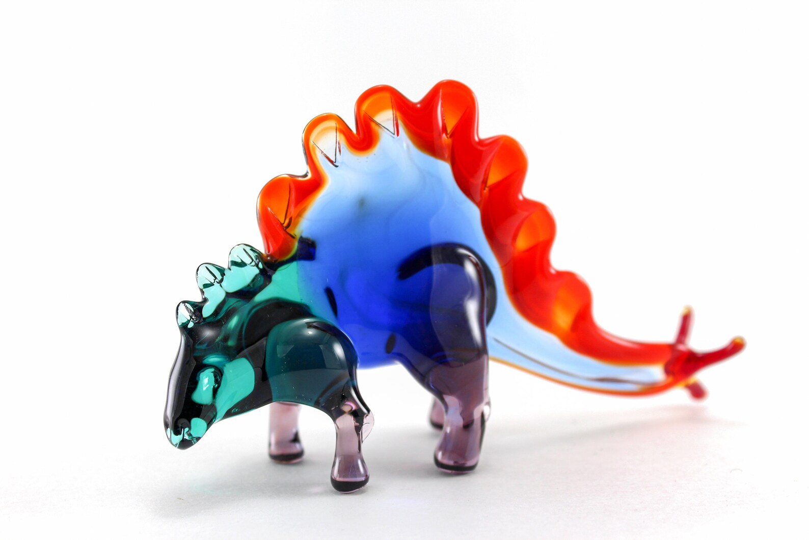 Glass Dinosaur art glass home decor Dinosaur fused glass Etsy
